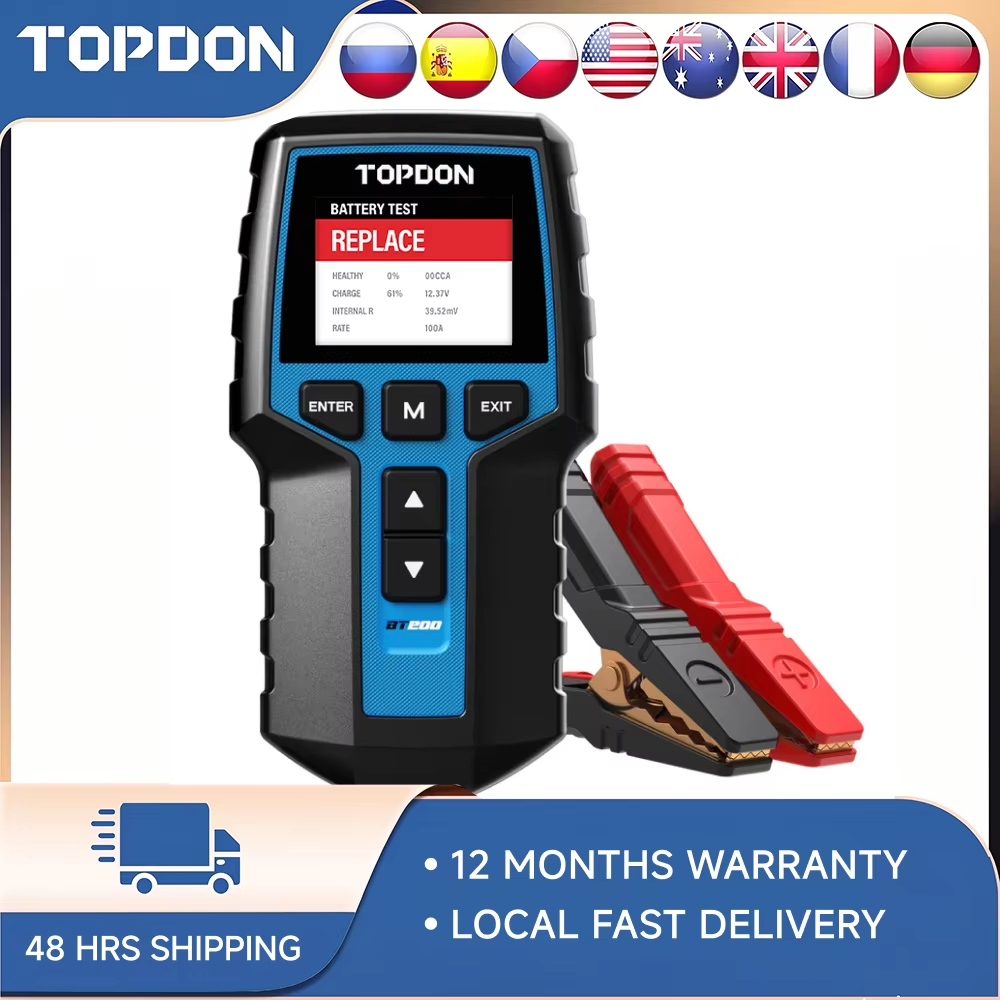 Topdon Tc001 Thermal Camera - Цифровой анализатор аккумуляторов TOPDON BT200 12В/24В,