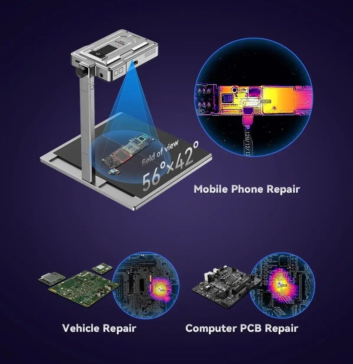 LANGCHI ShortCam III 4K Инфрак – обзор и цена Pcb Short Circuit Thermal Diagnostics