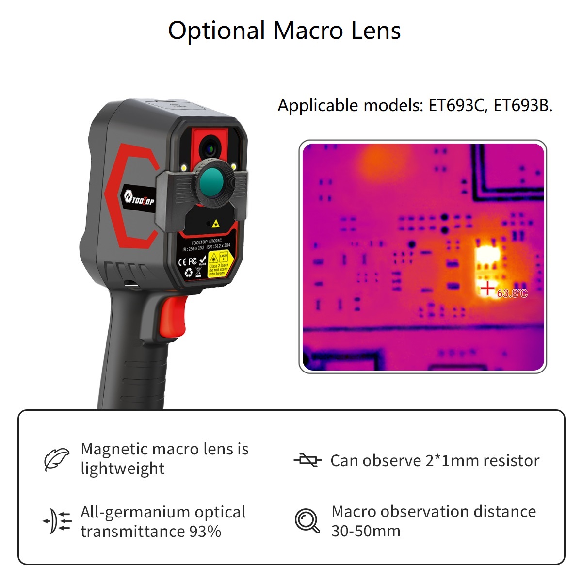 TOOLTOP ET693C 256*192 Теплови – обзор и цена Nf 521 Thermal Imaging Camera