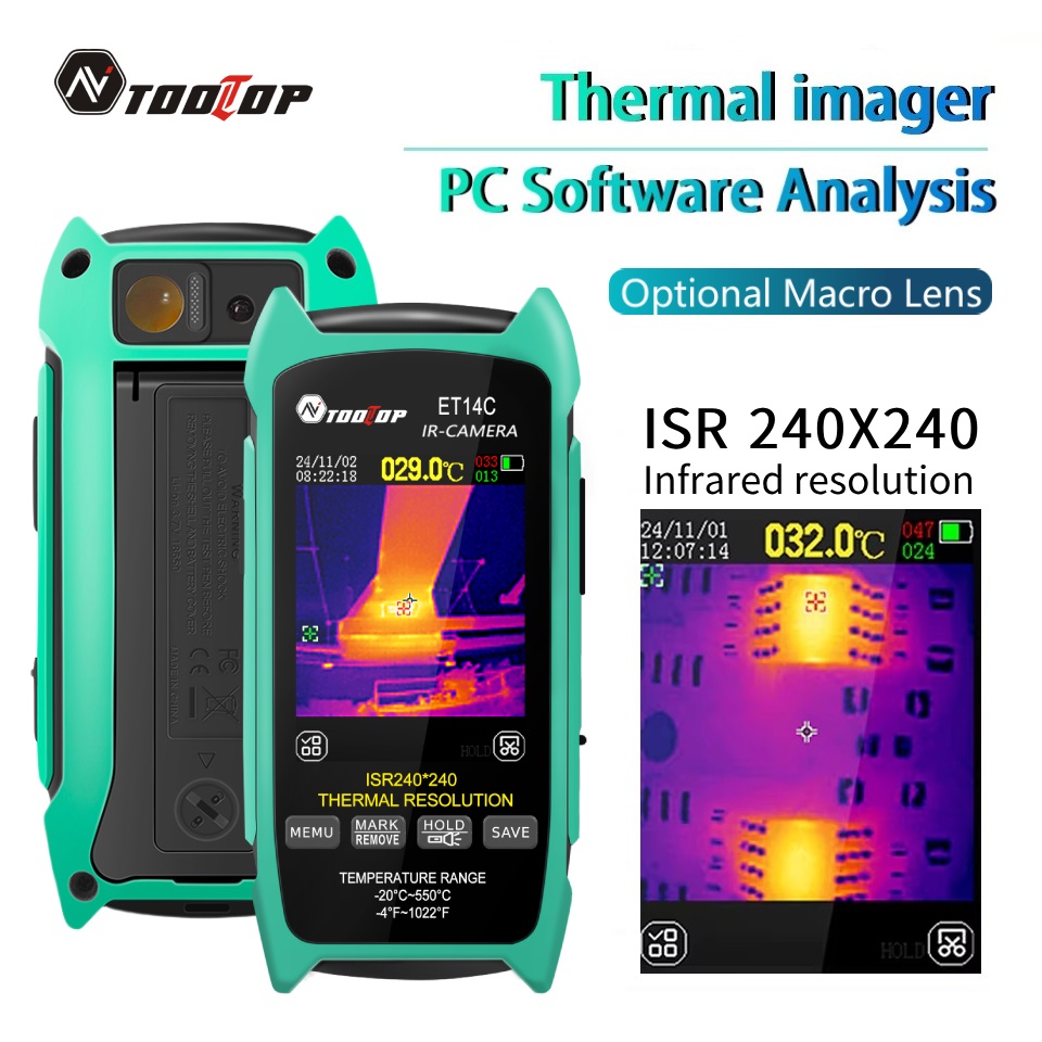TOOLTOP ET14C 2,8-дюймовый теп – обзор и цена Nf 521 Thermal Imaging Camera