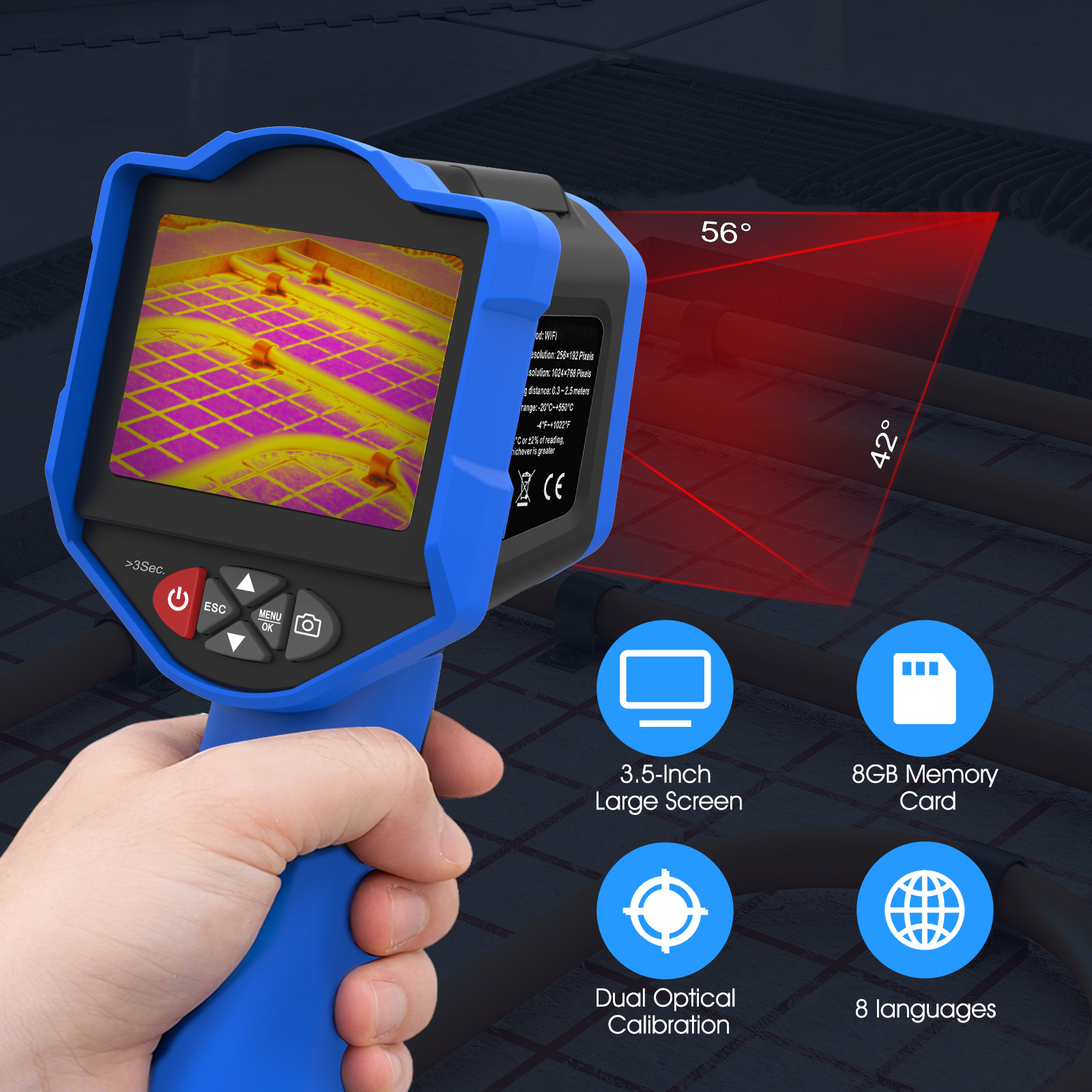 Тепловизионная камера HoldPeak – обзор и цена Thermal Imaging Camera 256X192